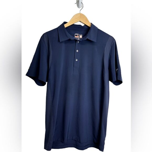 Puma GOLF Shirt Mens Navy‎ Blue Short Sleeve Polo Size Medium - Picture 1 of 10